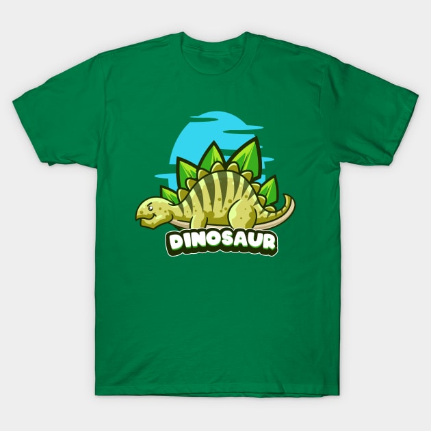 Cute Stegosaur T-Shirt by Harrisaputra